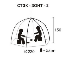 Стэк 2 дышащая зимняя палатка