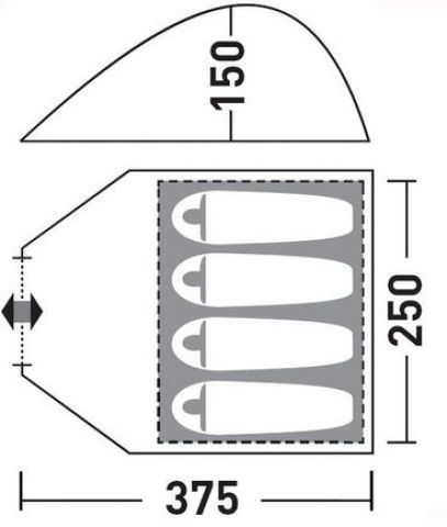 Greenell Керри 4 V3 палатка