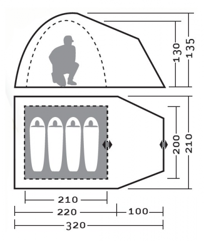 Greenell Дом 4 V2 палатка