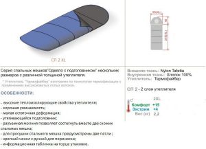 Спальный мешок 2XL